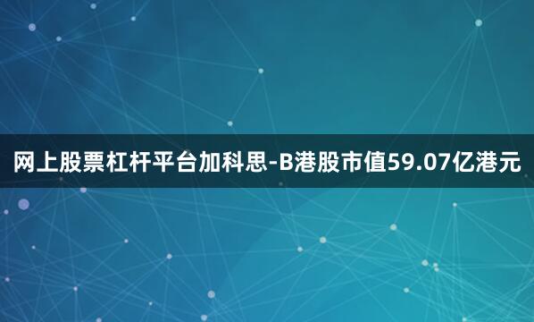 网上股票杠杆平台加科思-B港股市值59.07亿港元