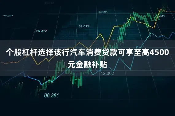 个股杠杆选择该行汽车消费贷款可享至高4500元金融补贴